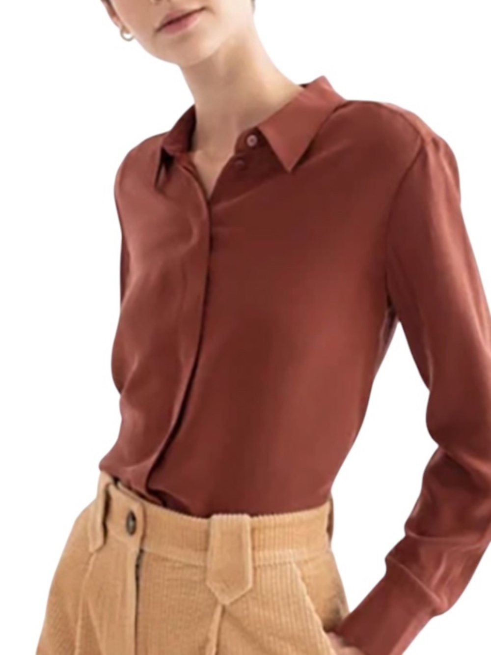 & Other Stories Silk Button Up Blouse